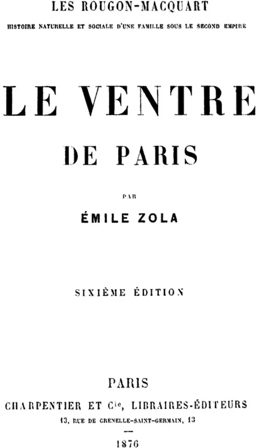 La carte Le Ventre de Paris