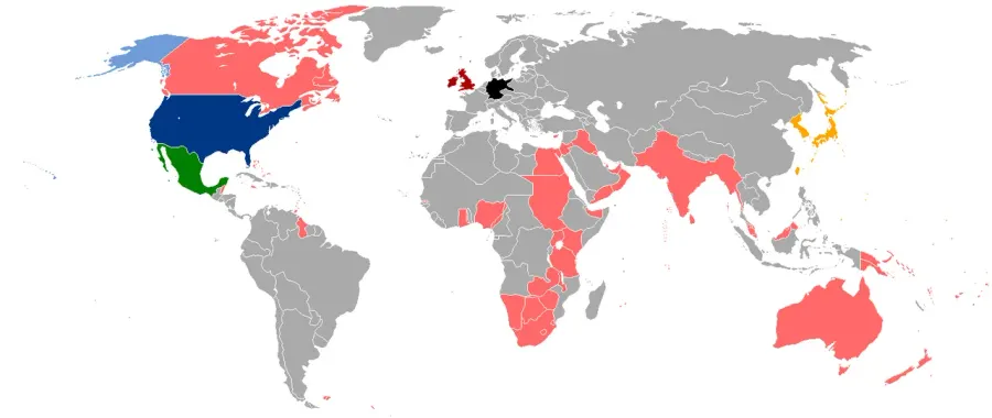 La carte Plan de guerre des États-Unis