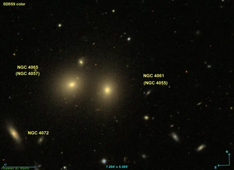 La carte NGC 4061