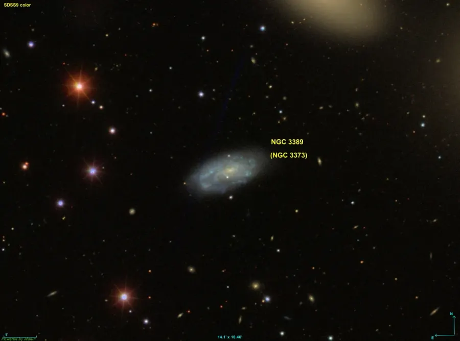 The NGC 3389 card
