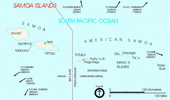 La carte Samoan