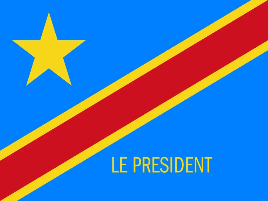 La carte Président de la république démocratique du Congo