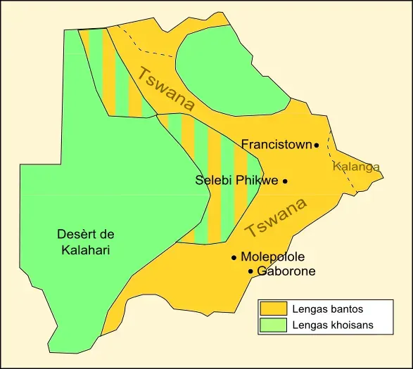 The Tswana language card