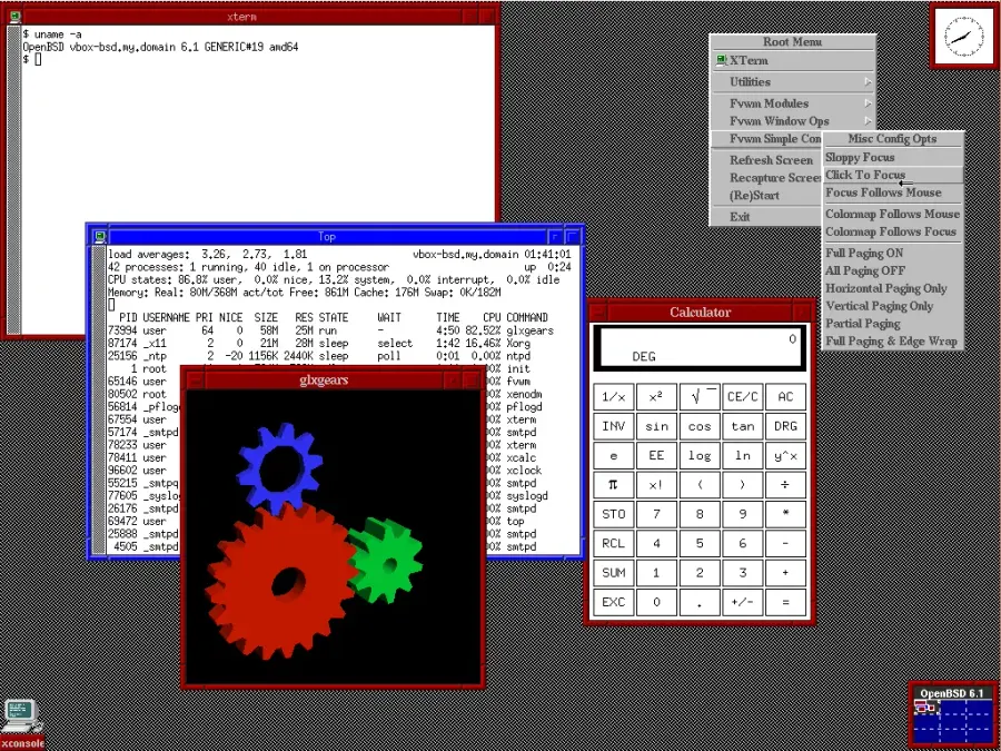 La carte OpenBSD