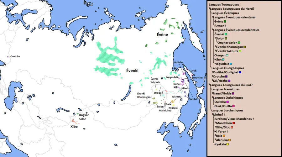 The Tungusic languages card
