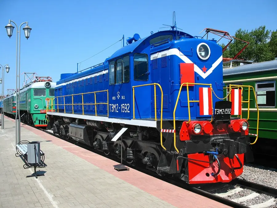 The Diesel locomotive card