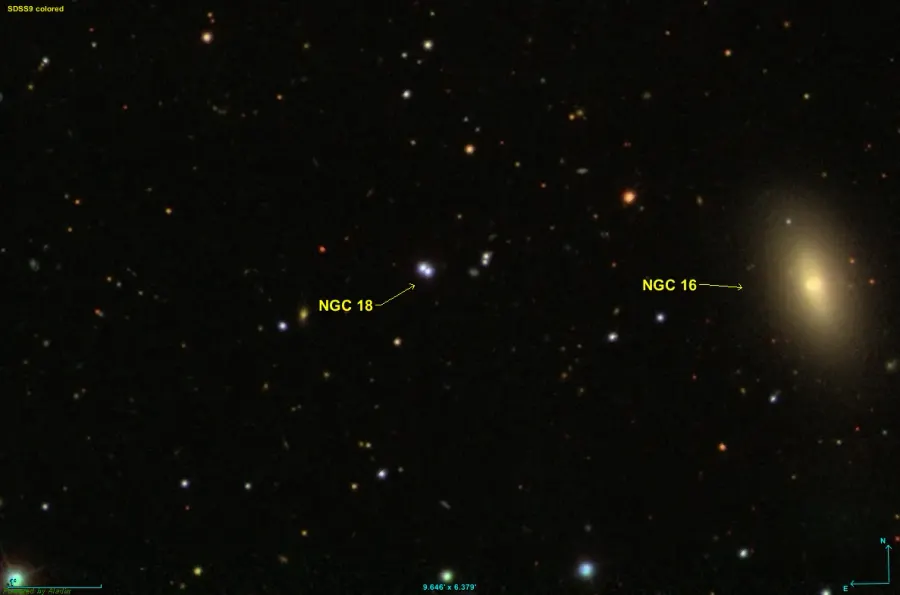 La carte NGC 18