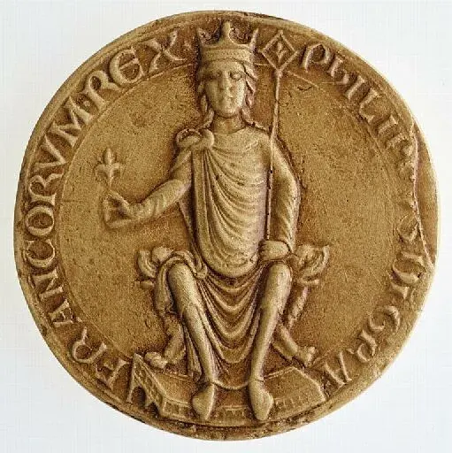 La carte Philippe II Auguste