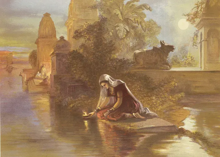 La carte Sept rivières sacrées de l'Inde