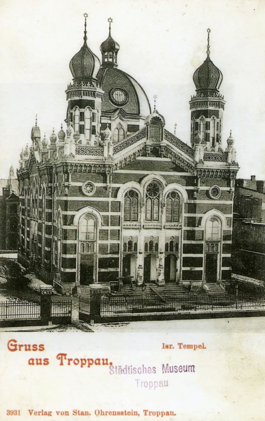 La carte Synagogue de Troppau