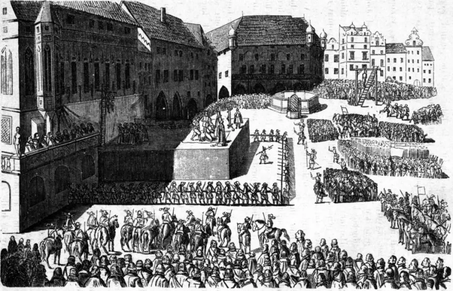 La carte Exécution de la place de la Vieille-Ville