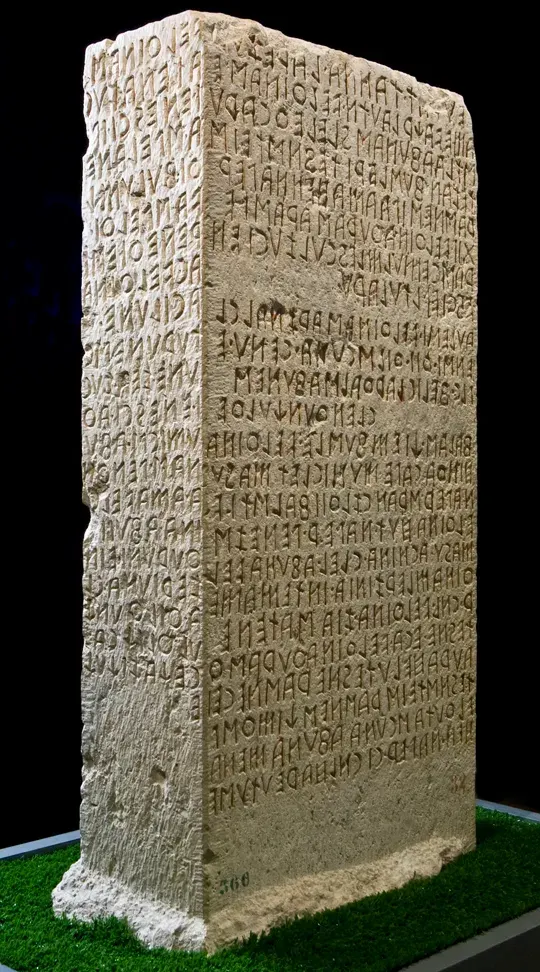 The Etruscan language card