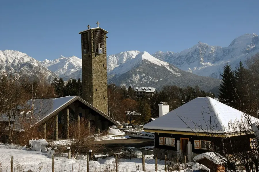 La carte Église Notre-Dame-de-Toute-Grâce du plateau d'Assy