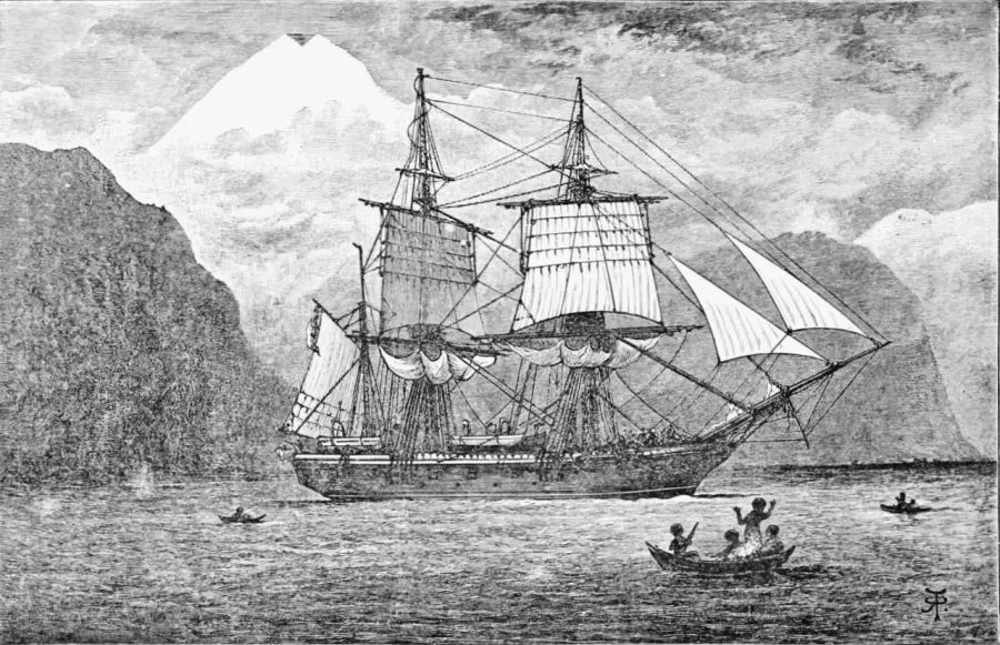 La carte HMS Beagle