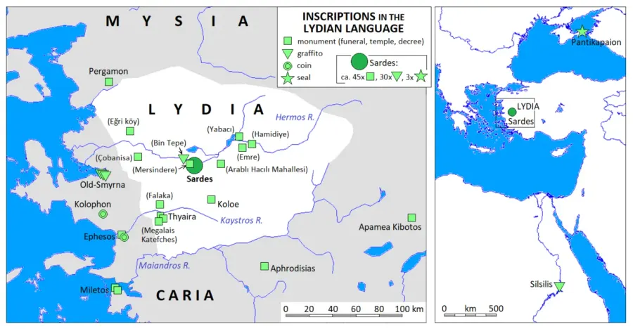 The Lydian language card