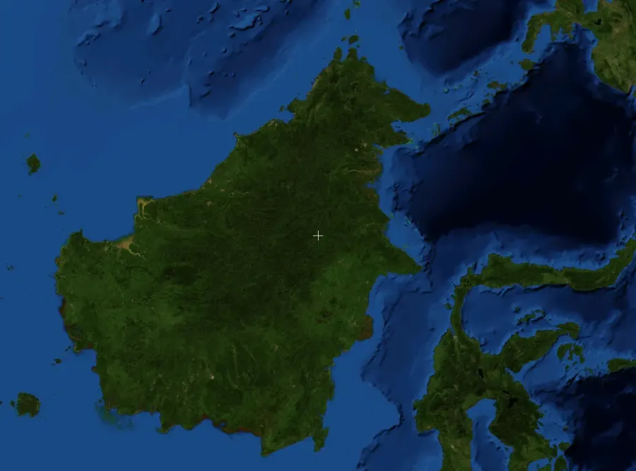 La carte Bornéo