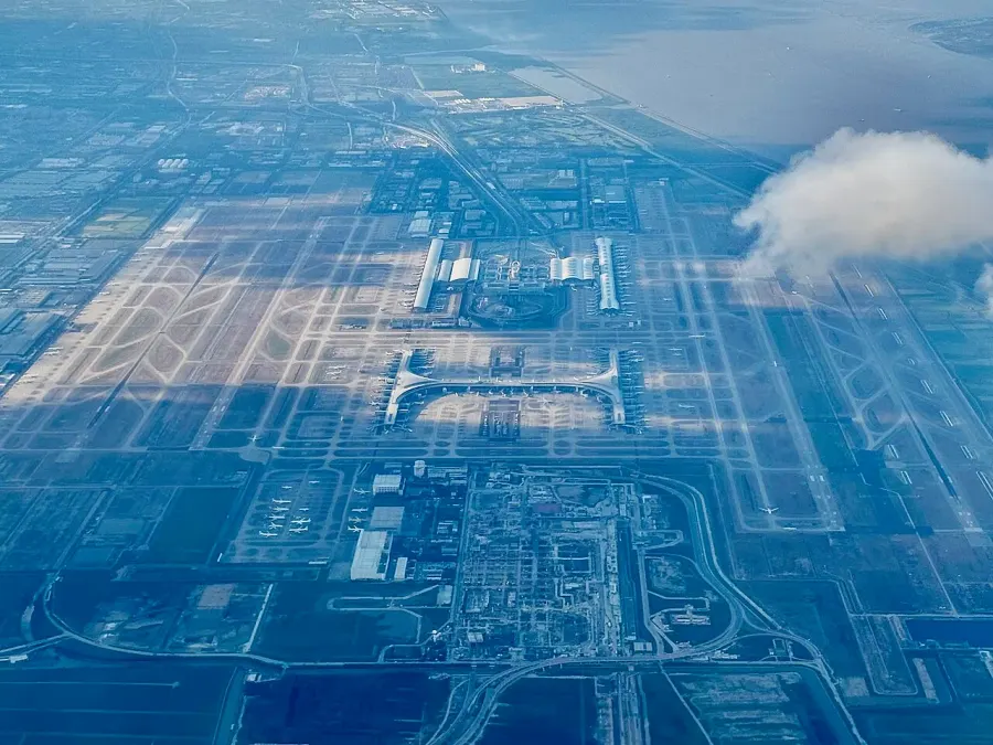 La carte Aéroport international de Shanghai-Pudong