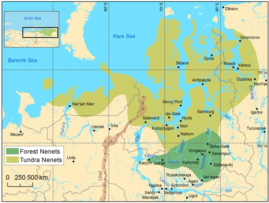 La carte Nénètse