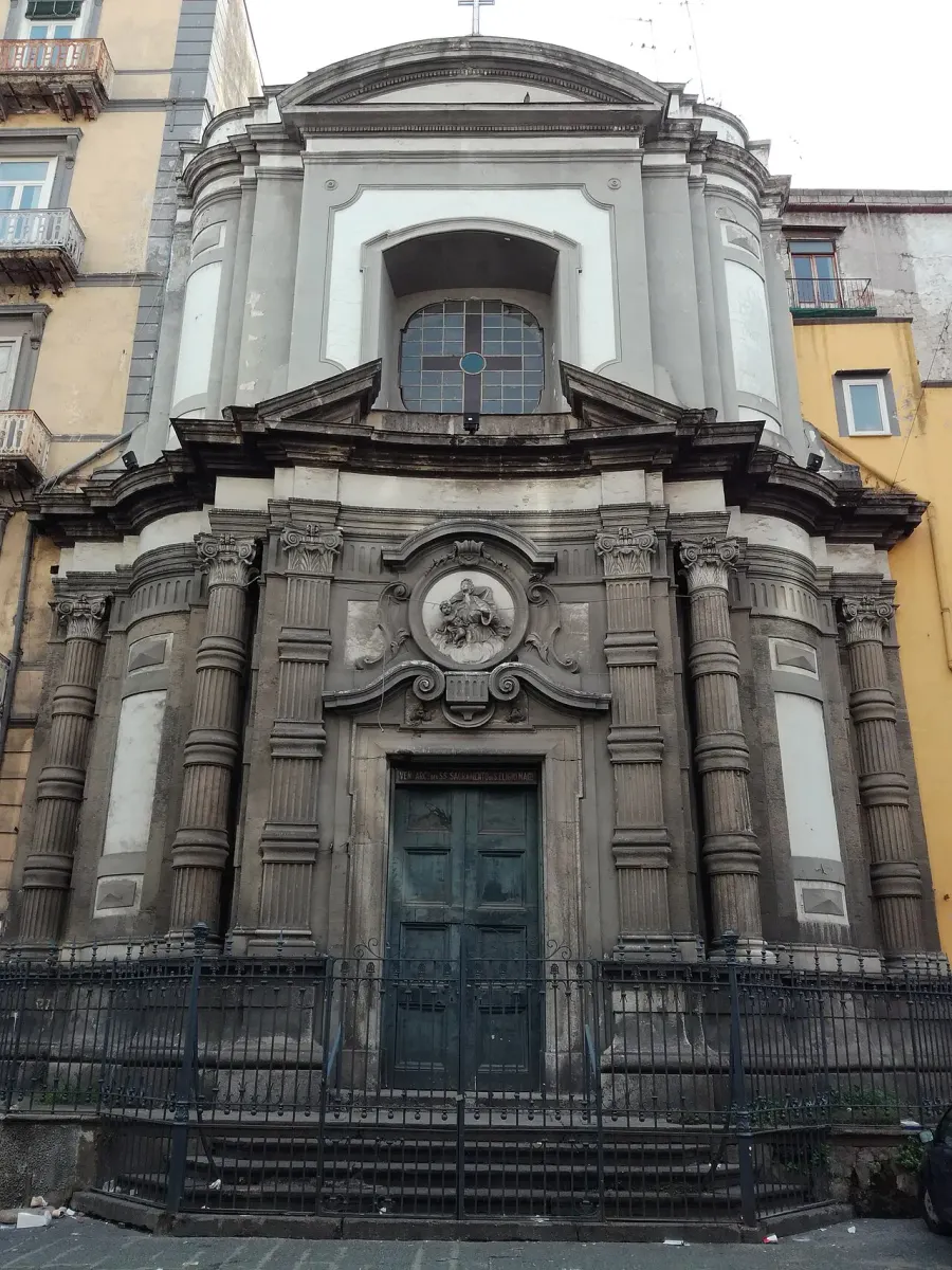 La carte Église Santa Maria Succurre Miseris ai Vergini