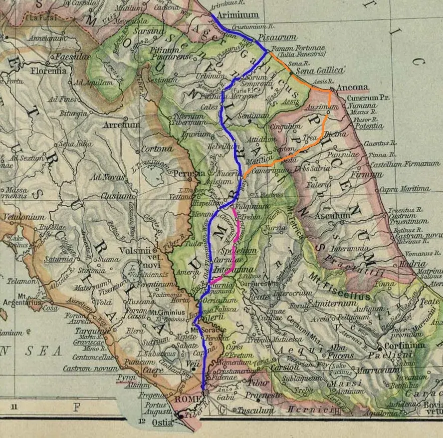 The Via Flaminia card
