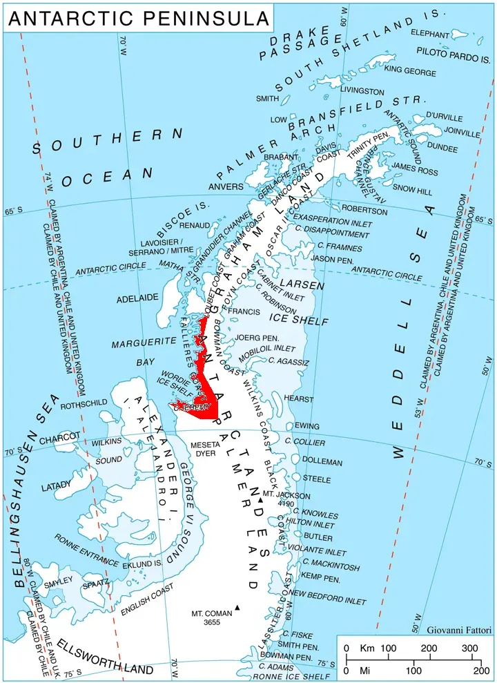 The Fallières Coast card