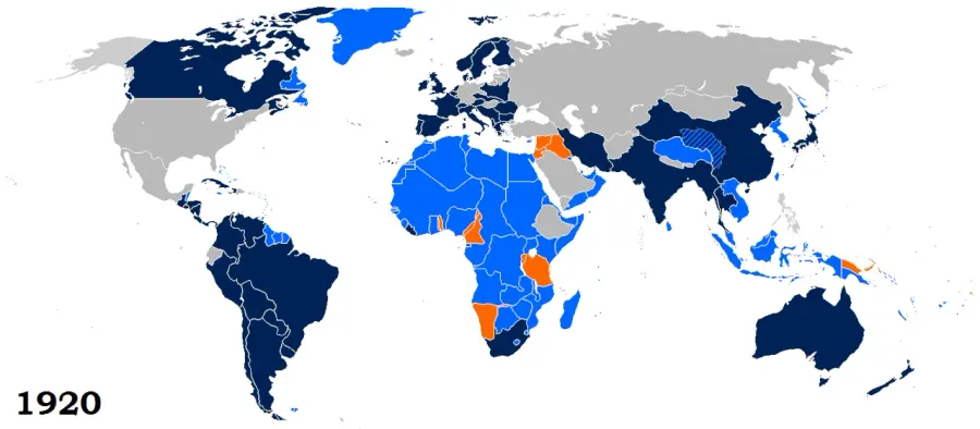 La carte Société des Nations