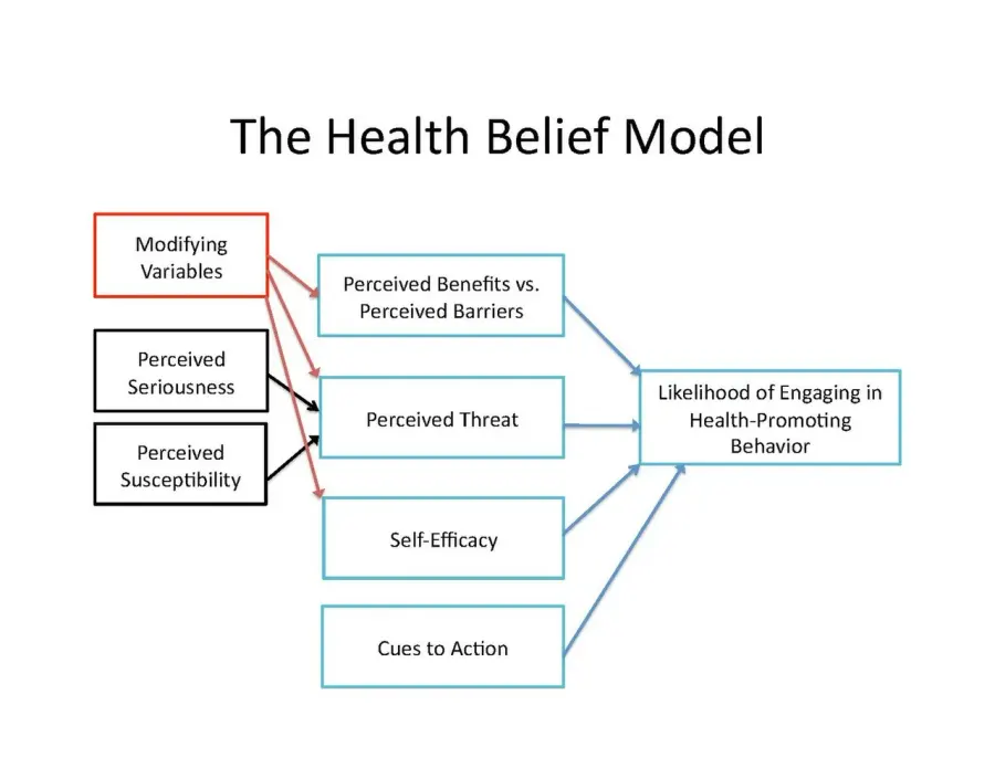 The Health belief model card