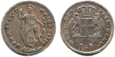 La carte Lire génoise