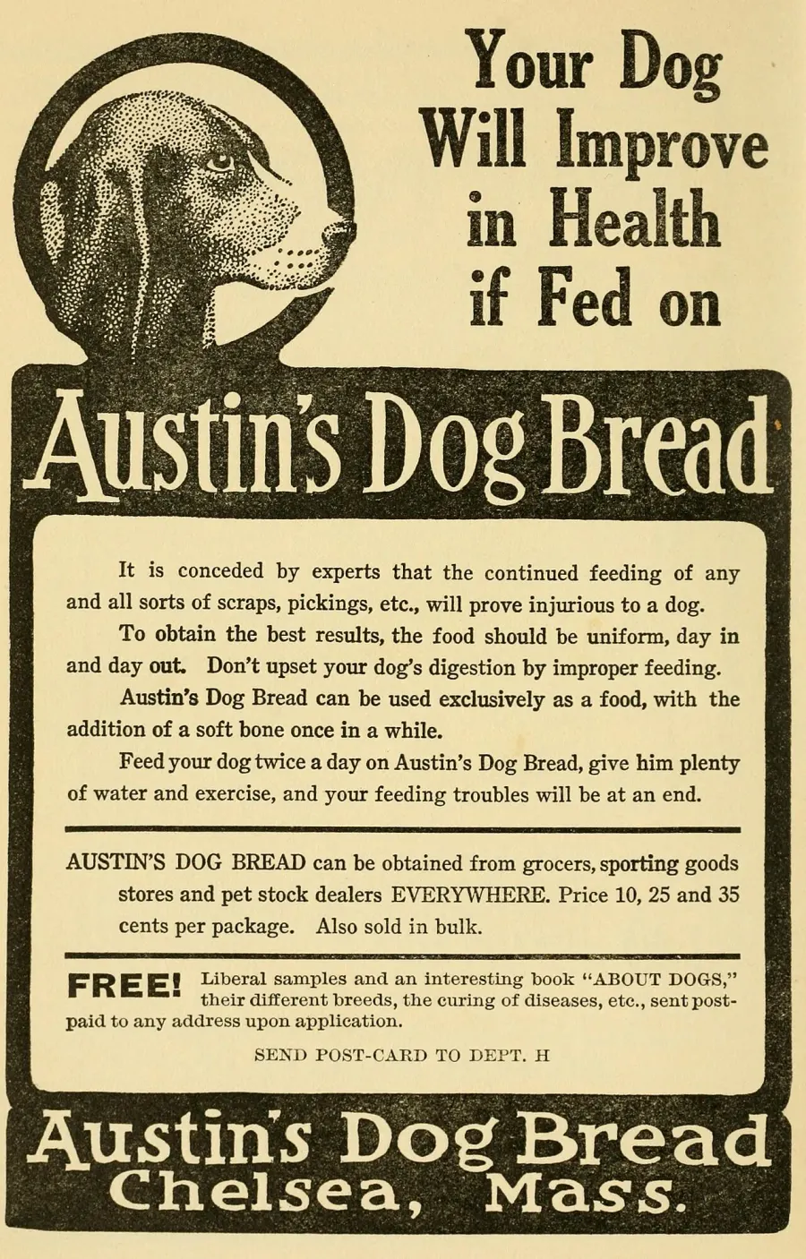 La carte Nourriture pour chien