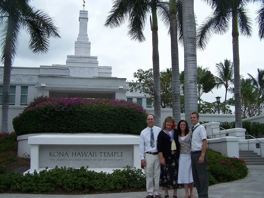 La carte Temple mormon de Kona