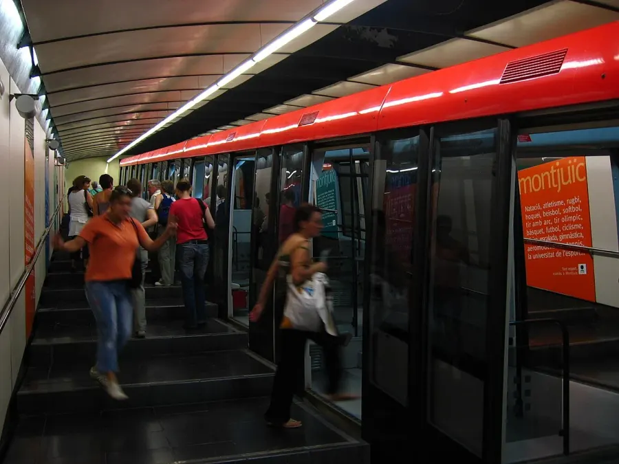 La carte Funiculaire de Montjuïc