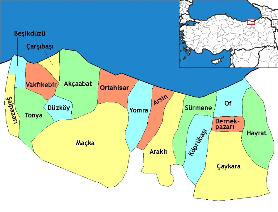 La carte Trabzon