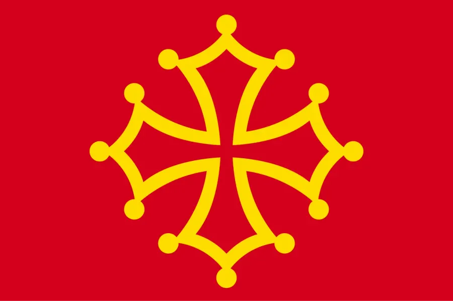 La carte Drapeau de l'Occitanie