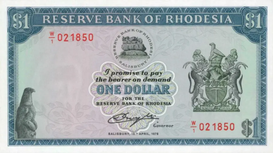 The Rhodesian dollar card