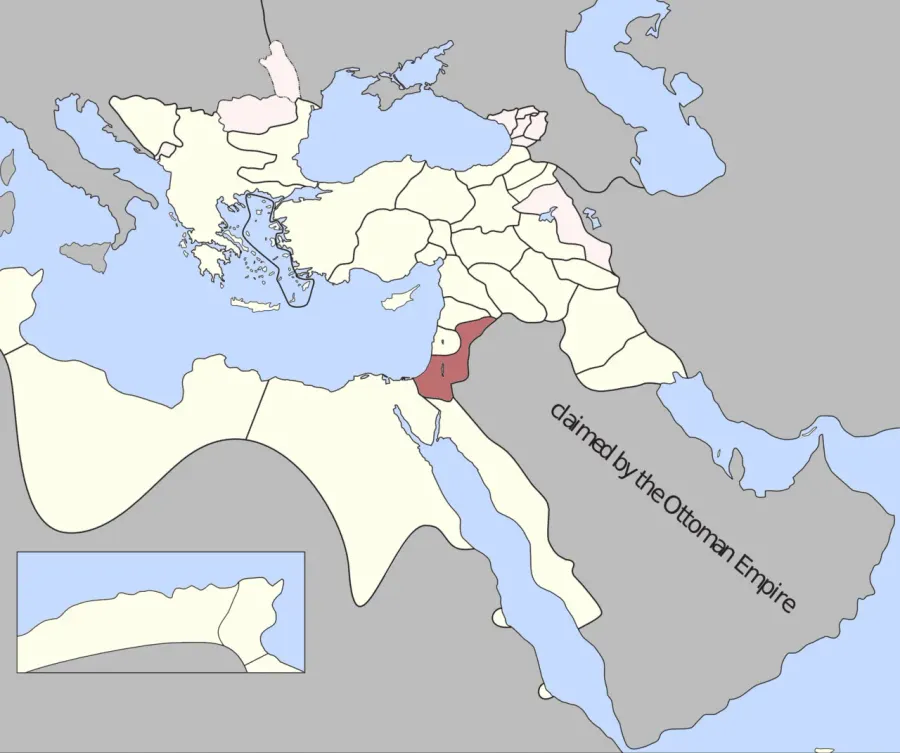 La carte Pachalik de Damas