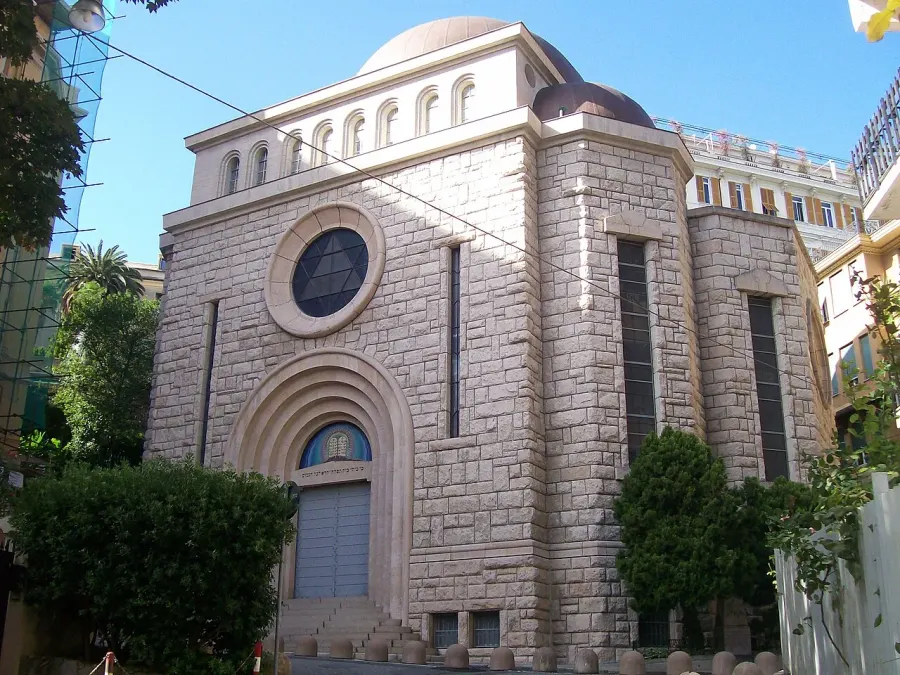 La carte Synagogue de Gênes