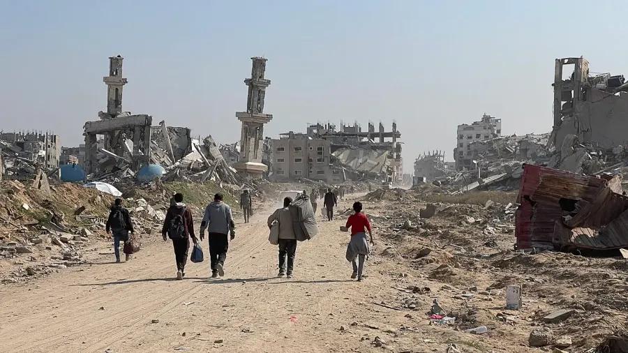 La carte Bande de Gaza