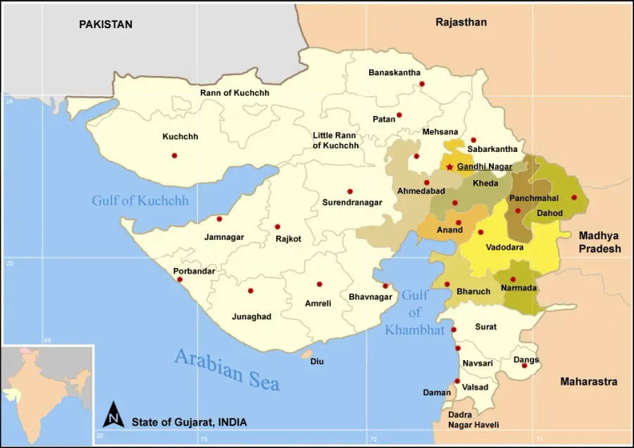 The Ahmedabad district card