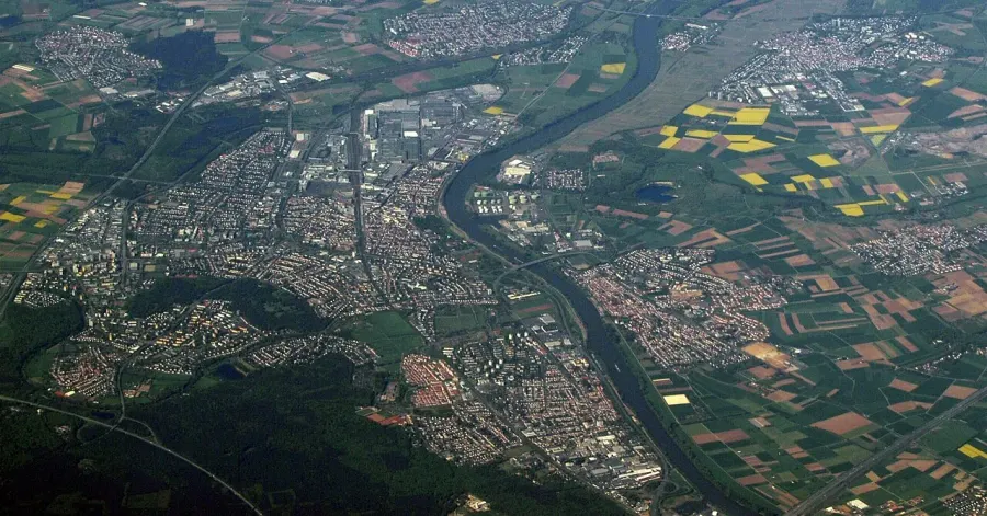 La carte Rüsselsheim am Main