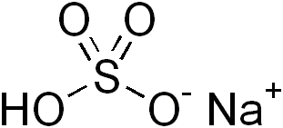 La carte Hydrogénosulfate de sodium