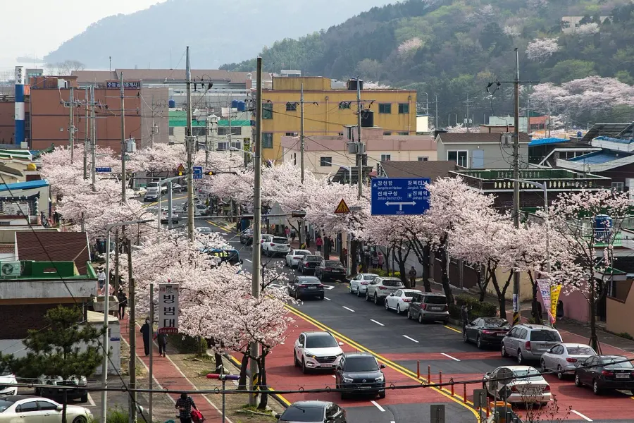 La carte Gyeongsang du Sud