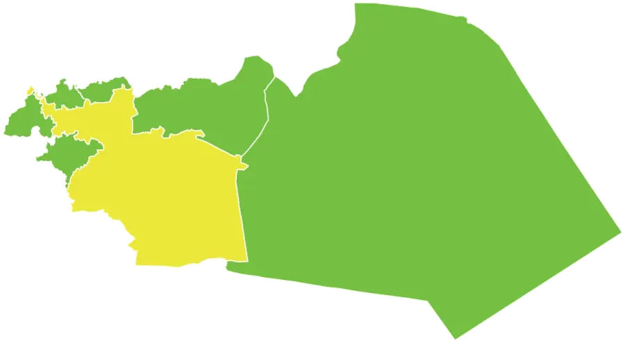La carte District de Homs
