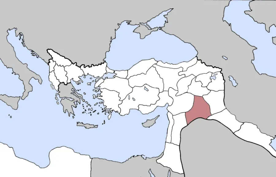 La carte Sandjak de Zor