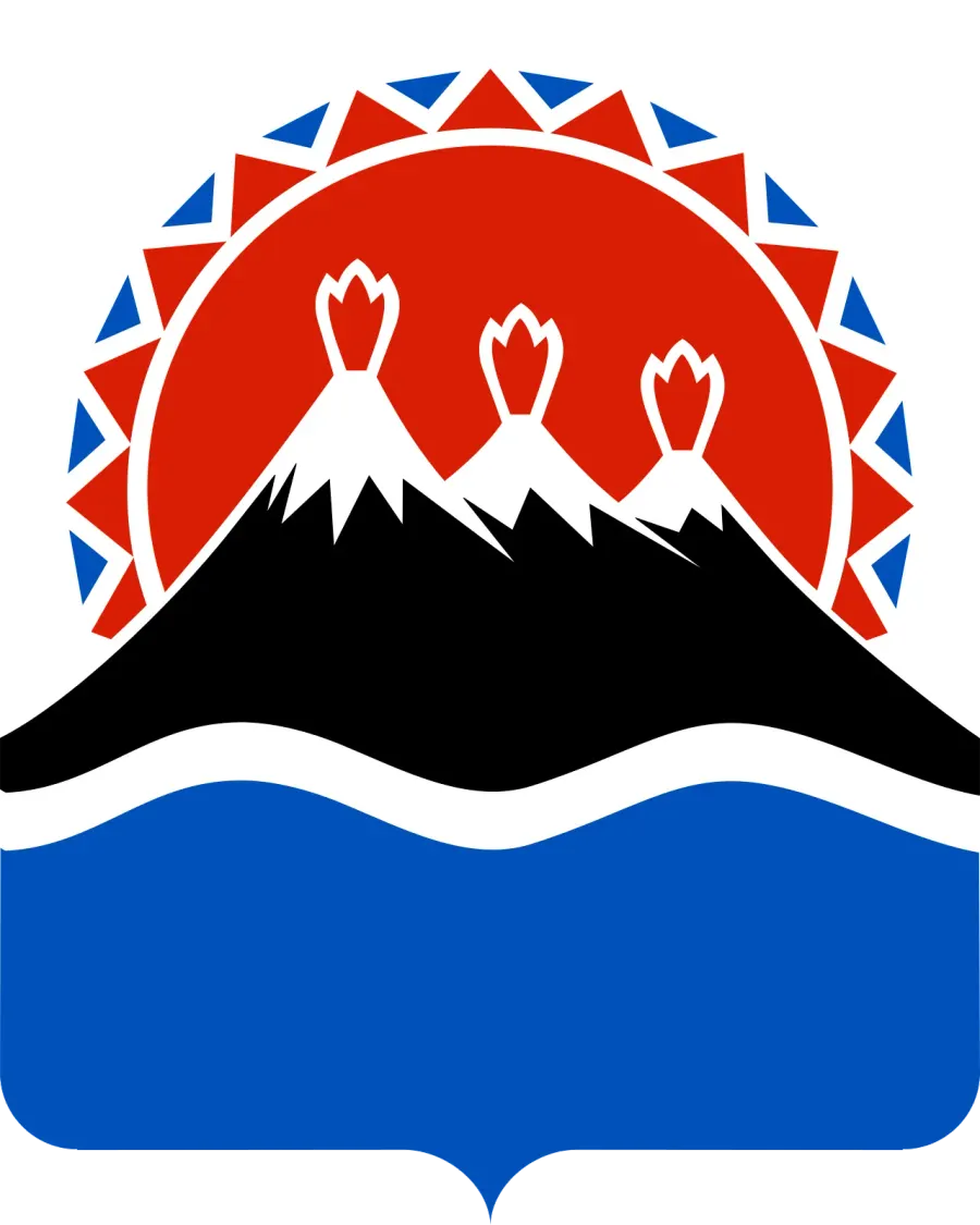 La carte Armoiries du kraï du Kamtchatka