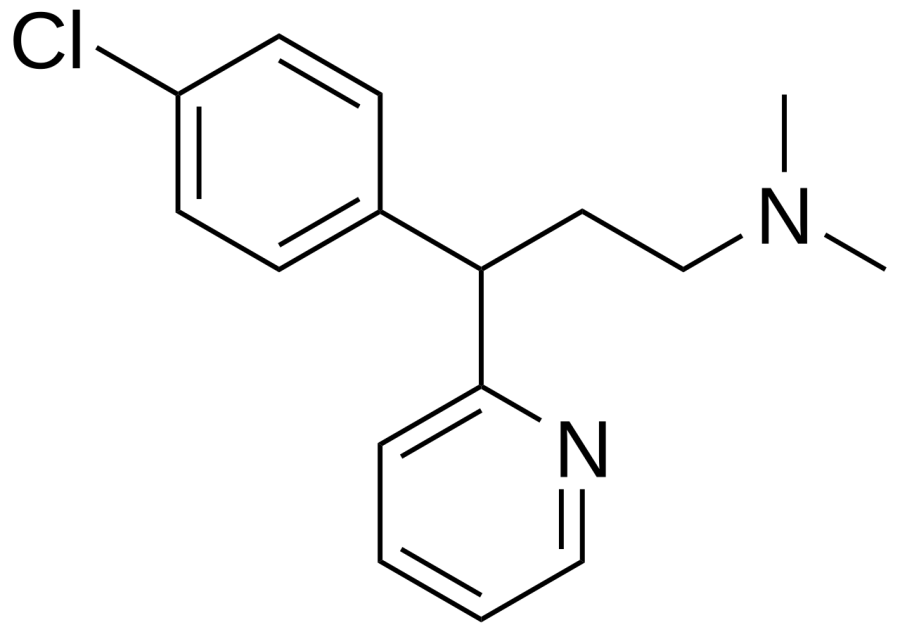 La carte Chlorphéniramine