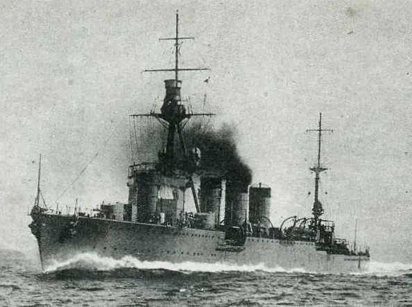 The Japanese cruiser Yura card