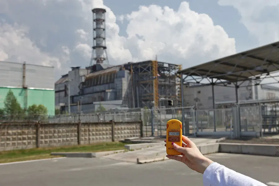 The Chernobyl Nuclear Power Plant sarcophagus card