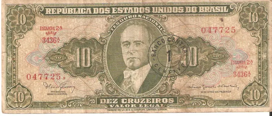La carte Nouveau cruzeiro