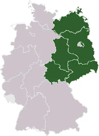 La carte Administration militaire soviétique en Allemagne