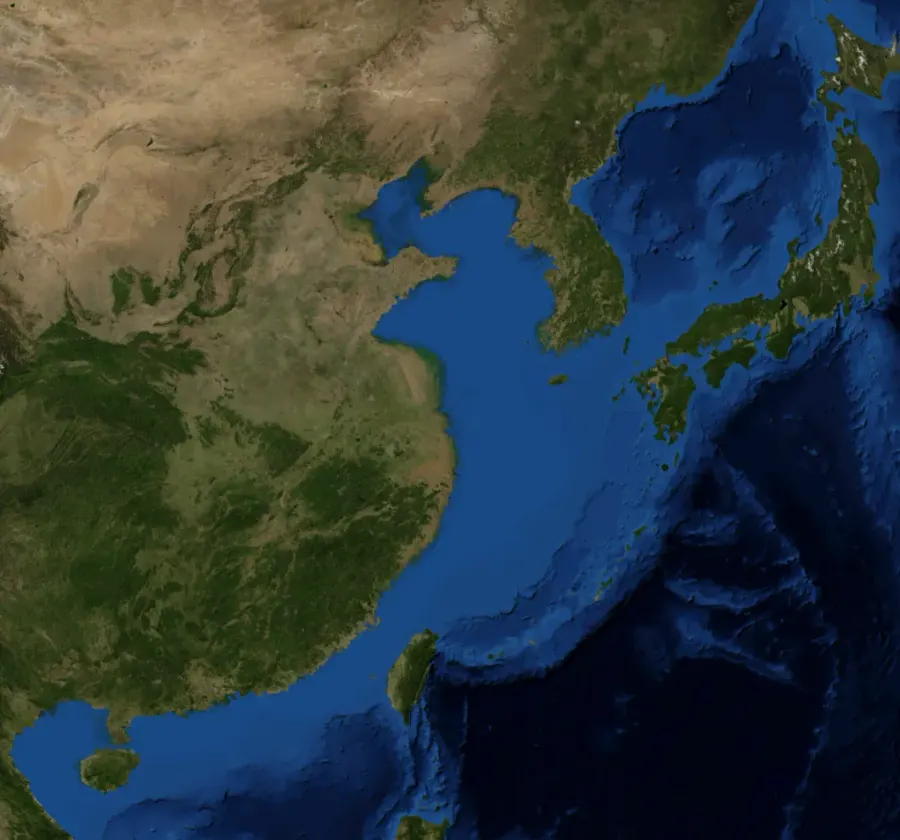 La carte Mer de Chine orientale